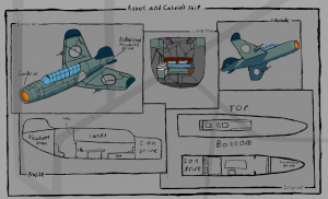 Robert and Calvin’s Bomber concept art 